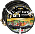 Hopegiver 5/8’’ Soaker Hose 10 ft 3-Pack with Solid Brass Fitting by HOPEGIVER