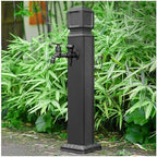 Stainless Steel Garden Tap Extender with Spray Gun, Freestanding Antifreeze Faucet, Durable Hose Hanger Spigot Post for Outdoor Watering Solutions by Unknown