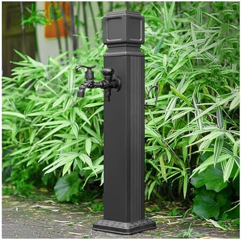 Stainless Steel Garden Tap Extender with Spray Gun, Freestanding Antifreeze Faucet, Durable Hose Hanger Spigot Post for Outdoor Watering Solutions by Unknown