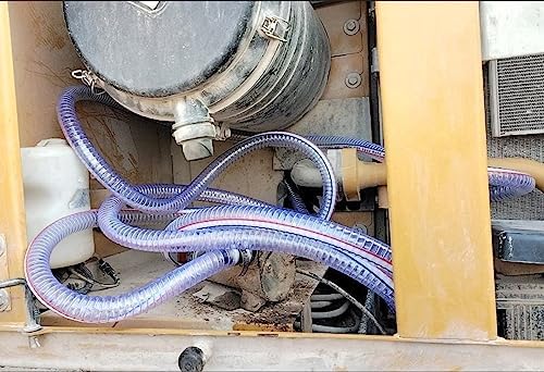1" ID x 1 1/4" OD Heavy-Duty Steel Wire Vacuum Suction Hose, PVC High Pressure UV Chemical Resistant Thick Flexible Vinyl Tubing, Bilge Pump Hose,16.4FT - Image 4