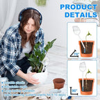 M METERXITY 4-Pack Plant Watering Globes, 9.4 Inch Plastic Self Watering Planter Insert for Indoor/Outdoor Plants, Self Water Devices [Transparent] - Image 4