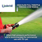 Underhill Garden Water Hose Nozzle Sprayer Jet Attachment, Heavy-Duty Metal and Rubber, Adjustable, Magnum UltraMax Premium Plus Series 3/4" High Flow Full Throttle, NG500-SFH-75 - Image 2