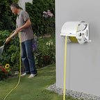 Metal Garden Hose Reel, Portable Wall/Floor Mounted Spool with 1/2 in Round Water Pipe for Outdoor Use, Ideal for Yard and Patio, 10m Length - Image 4