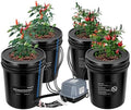 VIVOSUN DWC Hydroponics Grow System with Top Drip Kit 4 Buckets by VIVOSUN