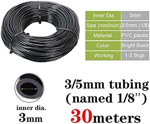 PVC Garden Water Hose Irrigation Watering Tubing, 1/8'' 1/4'' 3/8'' Black White Blue Transparent Hose (Size : 3l5mm x 30m) - Image 2