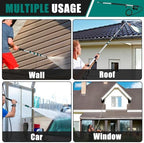 24FT Telescoping Pressure Washer Extension Wand, 4000PSI High Reach Power Washer Wand with Rotary Brush, 7 Nozzles & M22 Adapters, Gutter Cleaning Tool for Second Story Window Patio Garden - Image 5