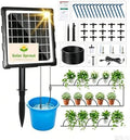 Drip Irrigation System, Automatic Watering Kit for 15 Pots, 49ft Watering System with 6 Timers & 2200mah Battery, Intelligent Plant Hydration Device, Solar Powered for Garden Patio Lawn by Unknown