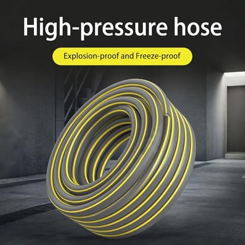 Heavy Duty Rubber Garden Hose Drinking Water Safe Flexible Outdoor Hose with Crush Proof Fittings for Lawn Irrigation Gray-4-points 25m - Image 7
