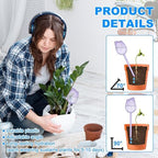 M METERXITY 4-Pack Plant Watering Globes, 9.4 Inch Plastic Self Watering Planter Insert for Indoor/Outdoor Plants, Self Water Devices [Purple] - Image 4
