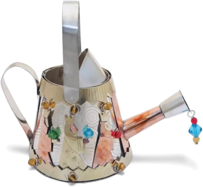 Pilgrim Imports Bronze Nickel and Copper Handmade Fair Trade- Nativity Watering Can Detailed Tabletop - Image 3