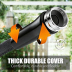 Relxitl Garden Hose 100feet, Water Hose with 10 Function Hose Nozzle, NON-Expandable Hose, Tough & Flexible, Lightweight, Crush Resistant Fittings, Kink & Tangle Free, Rust Proof for Watering - Image 5