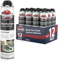 Kraken Bond Black Spray Waterfall Foam Sealant - (12x24oz) Expanding Polyurethane Pond Foam Sealer Black, UV Resistant Insulating Spray for Landscape & Exterior, Gun Not Included, 12 Pack by KRAKENBOND