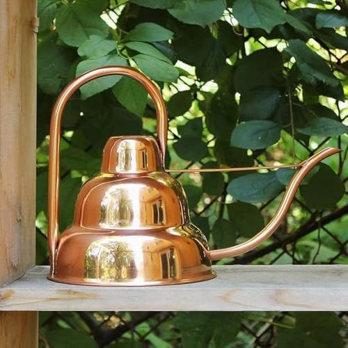 WC-17 Deco Copper Metal Watering Can Jug with Long Spout & Handle for Small Garden Plants Flowers Indoor Outdoor with Decorative Look, Copper - Image 5