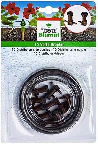 Blumat 10 Distributor Drippers with 3mm Tubing for Drip Irrigation and Automatic Watering | Drip Line System Parts (2 Pack (3mm)) by BlumatWateringSystems