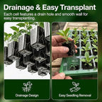 Gardzen 10 Pack 40 Cell BPA Free Seed Starter Tray Kit - Image 4
