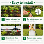Bluepro 320FT Drip Irrigation System with Brass Splitter & Copper Nozzles - Image 6
