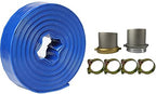 6" IN X 100' Feet Agricultural PVC Lay Flat Discharge Pump Hose Threaded Camlock by POWER+PRODUCTS