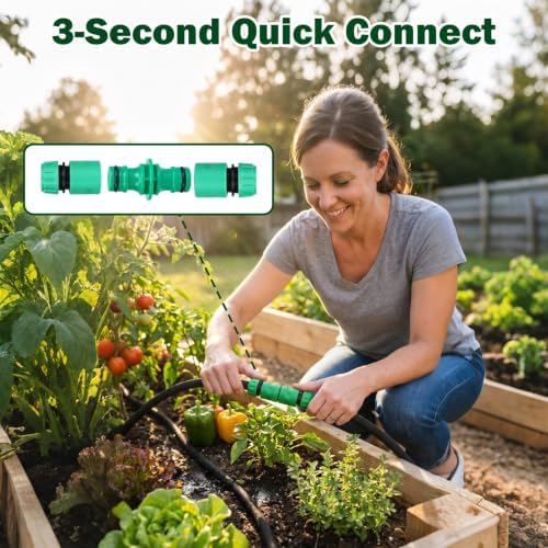 165 FT Drip Irrigation Hose, 1/2 Inch Porous Soaker Line for Garden Beds - Image 5