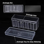 D'vine Dev 2-Pack Rectangular Planters, 12 x 4.5 in, Clear, 76-X-D-2 - Image 4