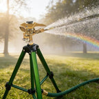Hourleey 2 Pack Impact Sprinkler on Tripod, Rotating Water Sprinklers for Yard Lawn and Garden, Heavy Duty 360 Degree Irrigation Sprinkler with Zinc Head and 3/4" Connector for Outdoor - Image 7