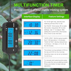 Reptile Misting System with Timer, 6 Adjustable-Joint Nozzles, Self-Priming Pump, Quiet Fine Mist for Chameleons, Geckos, Frogs & Terrariums - Image 4