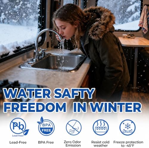 75FT Heated Water Hose for RV,-45 ℉ Anti-freezing Heated Garden Hose，Electrically Heated Hose of Rv Accessories，Rv Freshwater Hoses with Fittings - Image 4