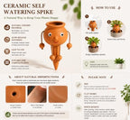 Terracotta Plant Watering Stakes, Automatic Self Watering Device for Potted Plants, Ceramic Plant Irrigation Spikes, Slow Release Watering System for Indoor Outdoor Garden - Image 5