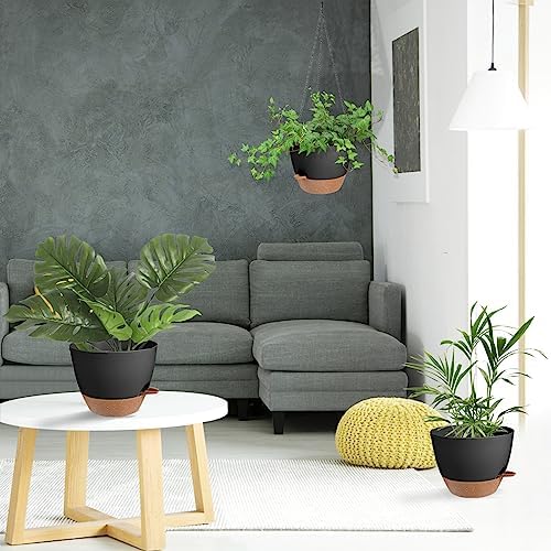 12 Inch Self Watering Hanging Planters for Indoor Outdoor Plants, 1 Pack - Image 6