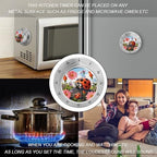 Mechanical Kitchen Timers for Cooking,Cartoon Ladybug Flower Printed 60 Minute Magnetic Countdown Timer,Cute Cooking Timers with Alarm,Stainless Steel Time Timer Manual No Batteries Required - Image 4
