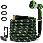 Garden Hose 25 FT, Non-Expanding Water Hose with 10 Pattern Spray Nozzle by Unknown