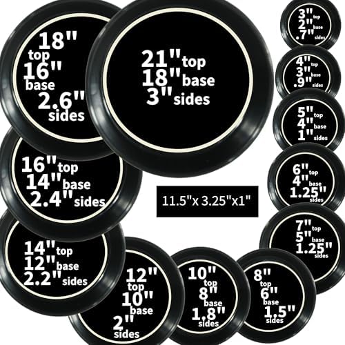 18 Inch (16.3 Inch Base) Case of 2 Plant Saucer, Black - Image 2