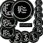 18 Inch (16.3 Inch Base) Case of 2 Plant Saucer, Black - Image 2