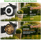 Tuyeho Heavy-Duty Automatic Retractable Garden Hose Reel 130FT Wall Mount - Image 4