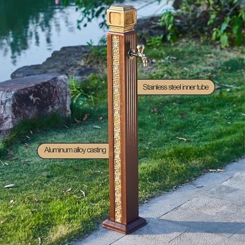 Freestanding Faucet，Outdoor Aluminum Garden Freeze Proof Water Column，Courtyard Hydrants are Used for Irrigation Cleaning Pet Bathing - Image 6