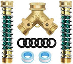 Garden Hose Splitter, 2 Way Y Connector Faucet Diverter, 3/4 Inch Copper by Unknown