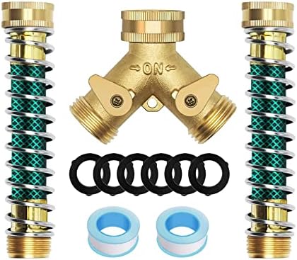 Garden Hose Splitter, 2 Way Y Connector Faucet Diverter, 3/4 Inch Copper by Unknown