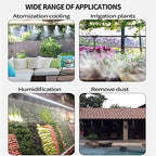 Outdoor Misting Cooling System Kit with 24v Silent Pump & Adjustable Nozzles & Flexible Misting Line & Filter, Patio Misters Mister System Drip Irrigation System for Outs(Size:10m Tube + 10 nozzles,) - Image 7