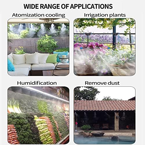 Outdoor Misting Cooling System Kit with 24v Silent Pump & Adjustable Nozzles & Flexible Misting Line & Filter, Patio Misters Mister System Drip Irrigation System for Outs(Size:10m Tube + 10 nozzles,) - Image 7