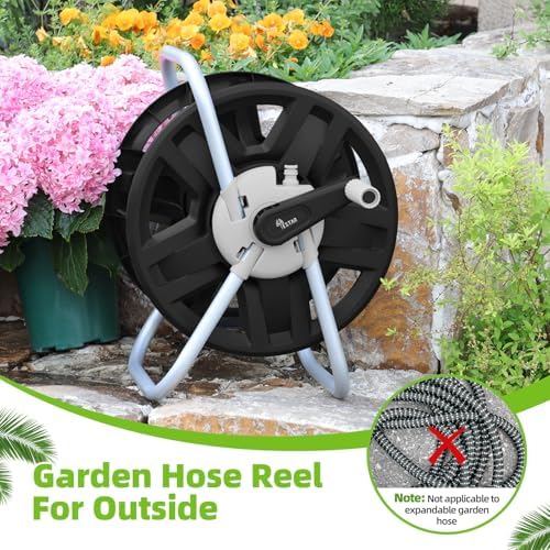 Water Hose Reel,Holds 60-80 Ft of 5/8" Hose - Image 2
