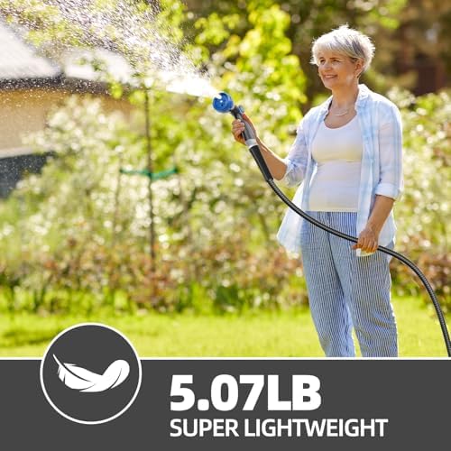 50ft 304 Stainless Steel Garden Hose+Nozzle with 8 Spray Patterns - Image 5