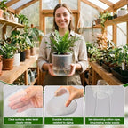 9 Pcs 3 Each of 5'', 6.5'', 7'' Large Clear Self Watering Plant Pots - Image 4