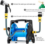 Portable Hose Cart, Wall-mounted Garden Hose Reels High Pressure Water Gun with Thickened Hose and 360° Foldable Hand Handle, Leak-proof Design for Cleaning, Irrigation, Car Wash - Image 6