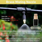 Adjustable Outdoor Misting Cooling System Kit - Portable High-Pressure Mist Sprayer for Patios, Gardens, and Pools - Summer Heat Relief, Easy Installation, Energy Efficient,20m (66ft) - Image 3