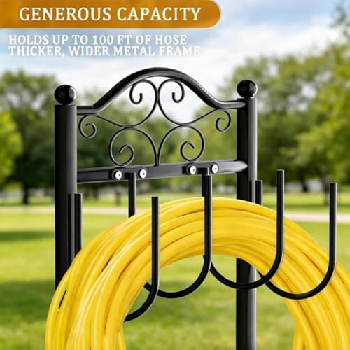 Water Hose Holder For Outside, Freestanding Garden Hose Organizer - Image 5