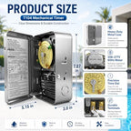 T104 Mechanical Timer Switch Replacement, 24-Hour Pool Timers for Pump - Image 3
