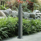 Freestanding Aluminum Garden Water Column with Faucet, Outdoor Faucet, Vertical Hose Holder for Garden, Farm, Ranch, Backyard Irrigation(114cm/44.9in) by Unknown