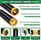 Garden Hose 100 ft Flexible Non-Expandable Water Hose Kink-Free Ultra Lightweight Leak-Proof Durable Portable Wear-Resistant Hoses Pipe with 3/4" Brass Fittings for Outdoor Yard Lawn Car Wash - Image 2