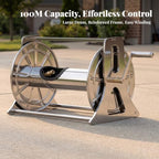 Simple Metal Hose Winder | Stainless Steel, Hose Reel, Floor Mounted, Hardware, for Garden, Yard, 50M - Image 4