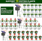 LCD Display Solar Drip Irrigation System Kit, 30 Working Modes & 10 Watering Interval Solar Powered Drip Irrigation Kit Supports 15 Potted Plants, 2200mAh Automatic Watering System for Garden - Image 5