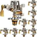 Impact Sprinkler Head Brass Pulsating Sprinkler Lawns Garden Adjustable 360 Degrees Watering Heavy Duty Sprinkler Head with Nozzles for Yard and Grass Irrigation (9 Pieces) by CHENGU